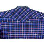 royal and blue back flannel