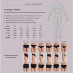 underwear size chart ladies